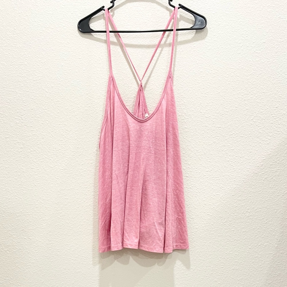 NWOT! FREE PEOPLE We The Free Pink Oversized Tank Top!